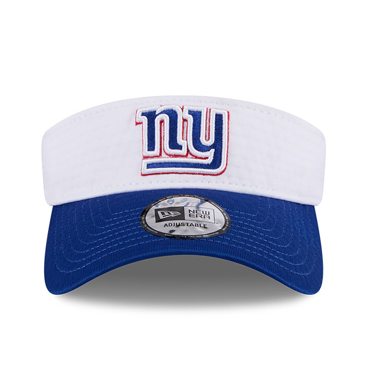 New York Giants mens new era whiteroyal new york giants 2024 nfl training camp adjustable visor | Giants Shop