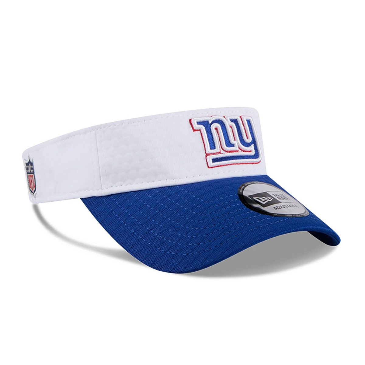 New York Giants mens new era whiteroyal new york giants 2024 nfl training camp adjustable visor | Giants Shop
