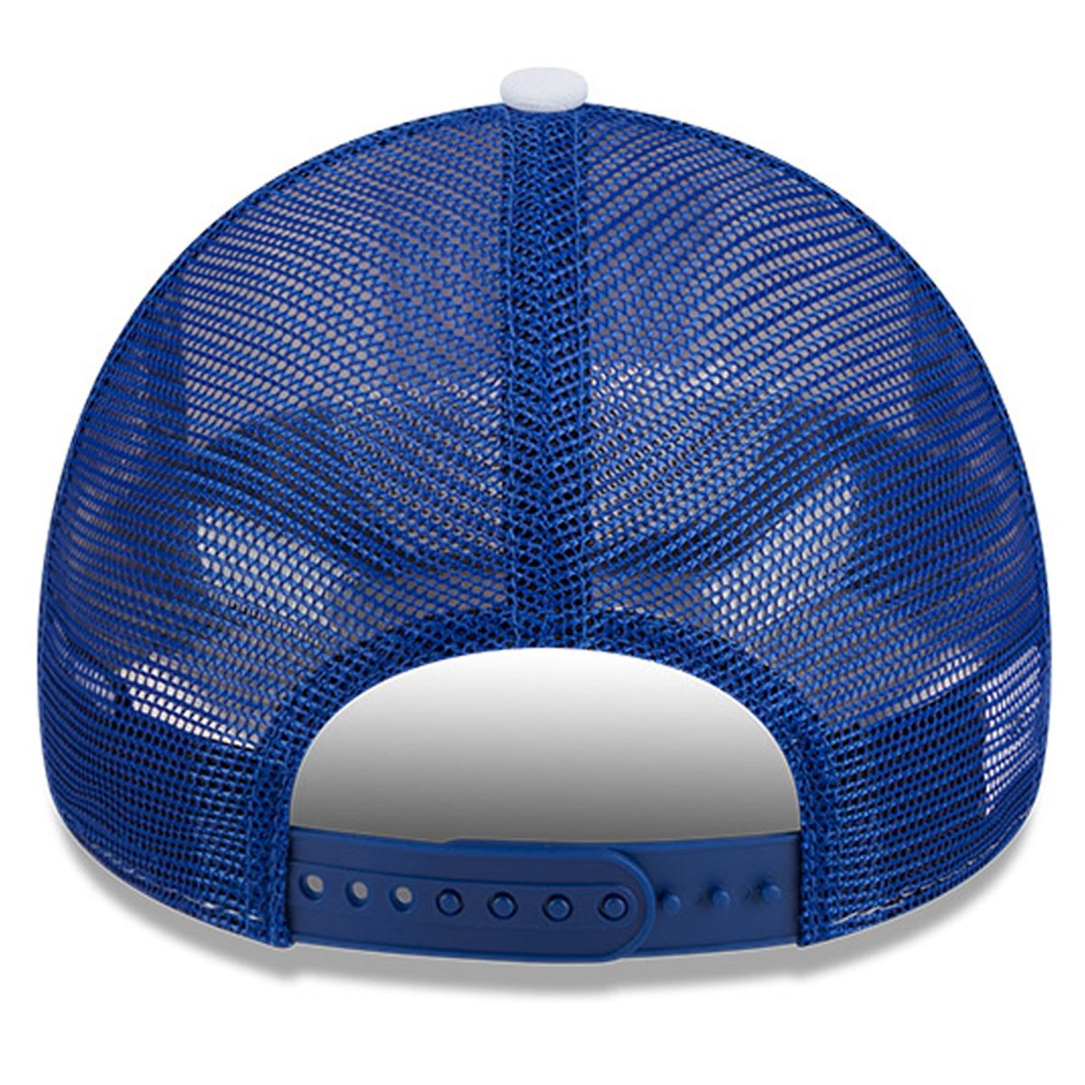 New York Giants mens new era whiteroyal new york giants court sport foam front a-frame 9forty adjustable trucker hat | Giants Shop