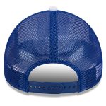 New York Giants mens new era whiteroyal new york giants court sport foam front a-frame 9forty adjustable trucker hat | Giants Shop