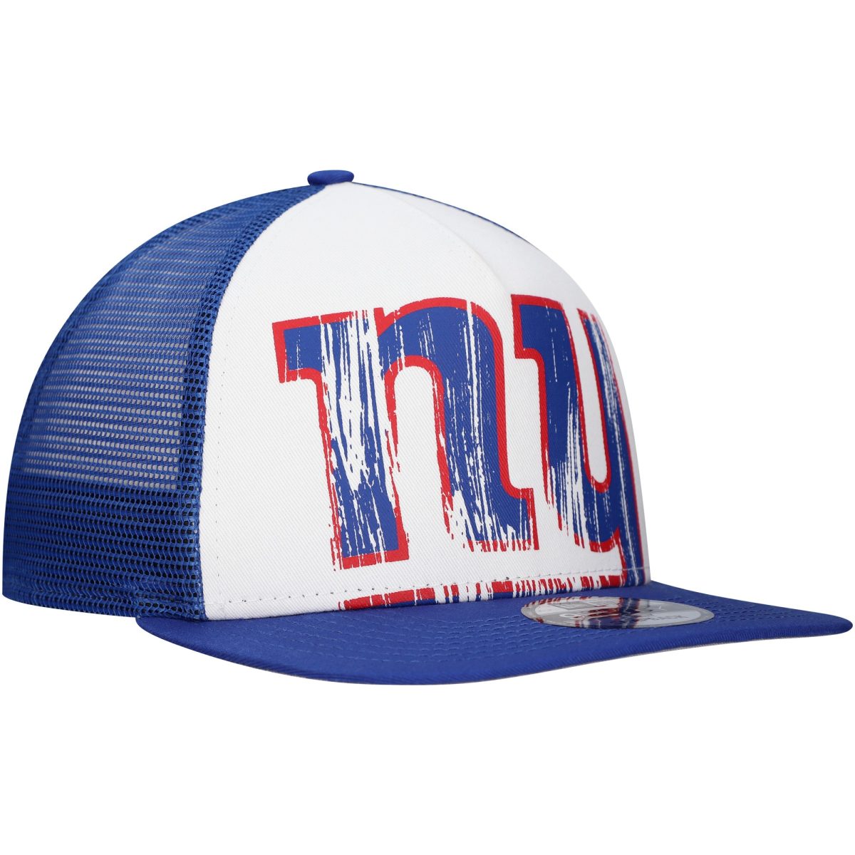 New York Giants mens new era whiteroyal new york giants distressed 9fifty a-frame snapback hat | Giants Shop