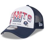 New York Giants mens new era whiteroyal new york giants retro wordmark a-frame 9forty adjustable hat | Giants Shop