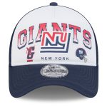 New York Giants mens new era whiteroyal new york giants retro wordmark a-frame 9forty adjustable hat | Giants Shop