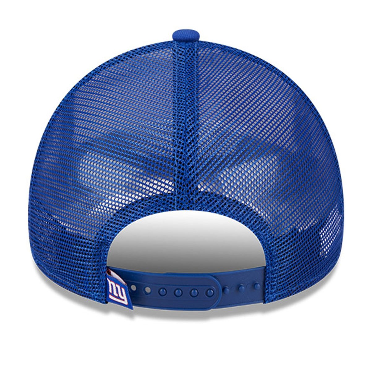 New York Giants mens new era whiteroyal new york giants stacked a-frame trucker 9forty adjustable hat | Giants Shop