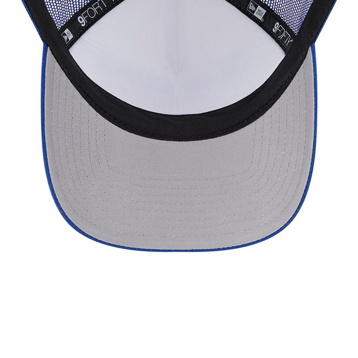 New York Giants mens new era whiteroyal new york giants stacked a-frame trucker 9forty adjustable hat | Giants Shop
