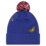 New York Giants mens new era x felt royal new york giants cuffed knit hat with pom | Giants Shop
