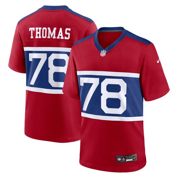 New York Giants mens nike andrew thomas century red new york giants alternate player game jersey | Giants Shop