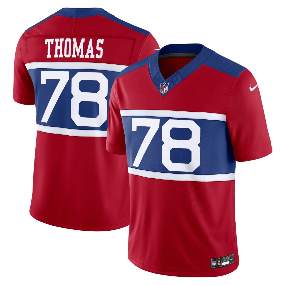 New York Giants mens nike andrew thomas century red new york giants alternate vapor f.u.s.e. limited jersey | Giants Shop