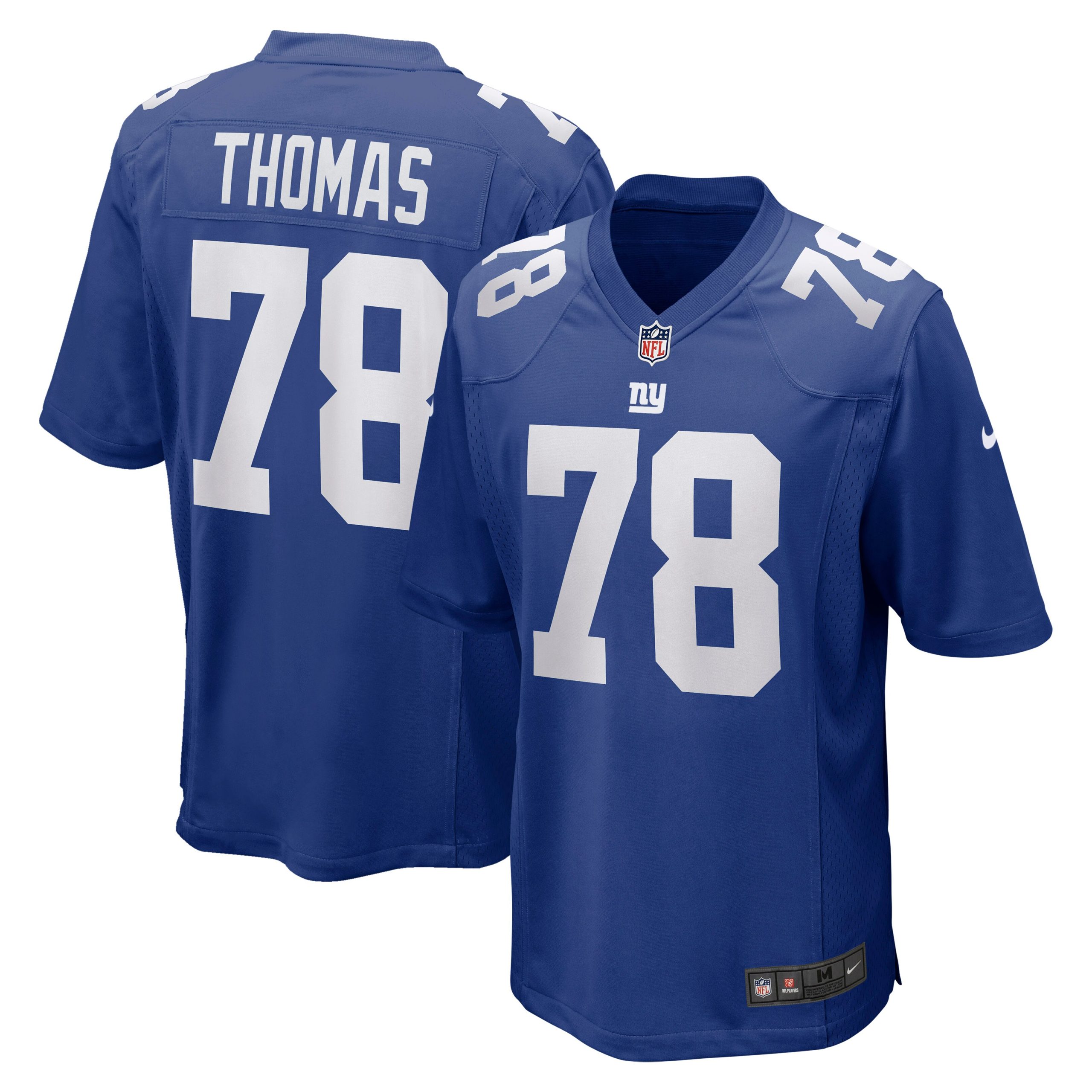 New York Giants mens nike andrew thomas royal new york giants player game jersey | Giants Shop