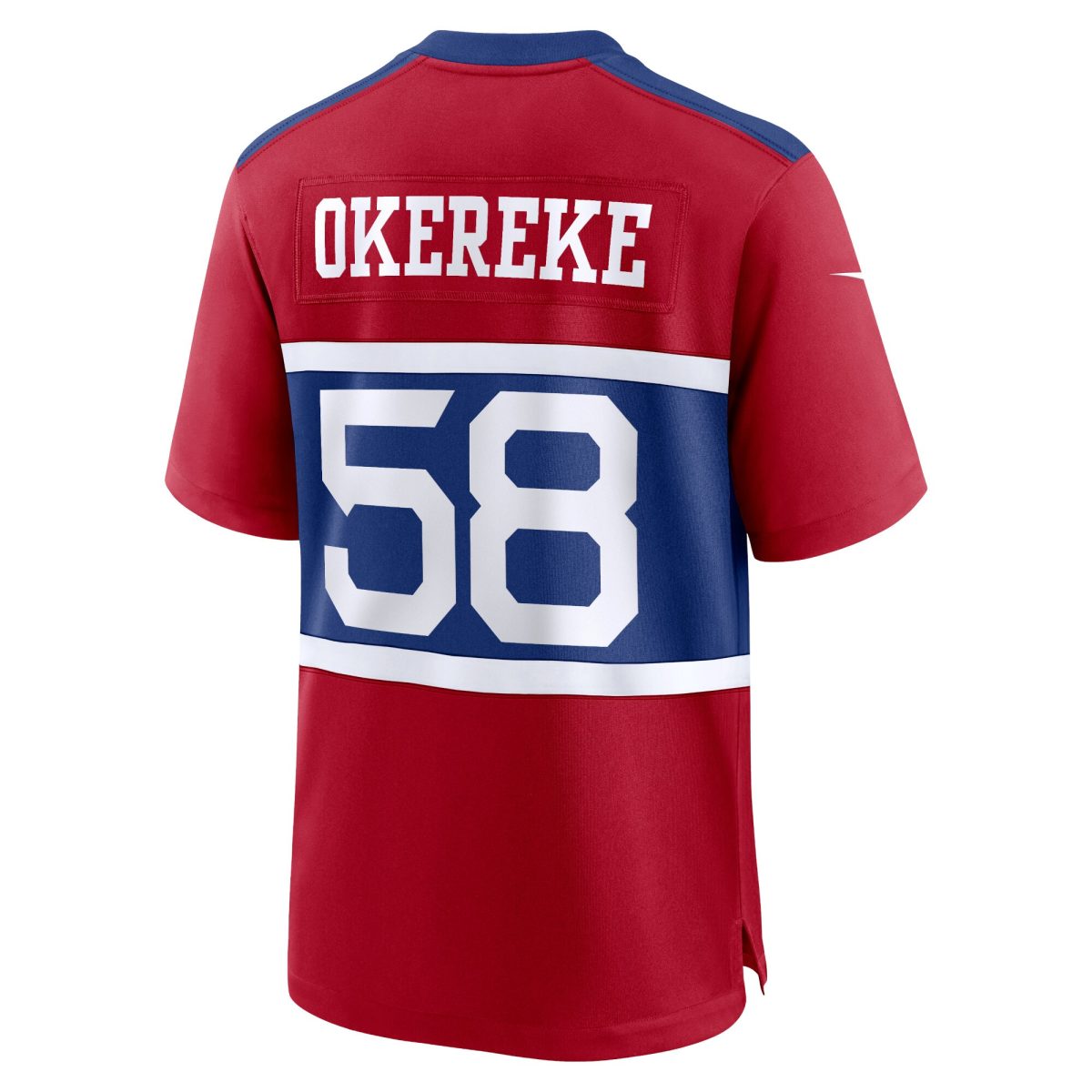 New York Giants mens nike bobby okereke century red new york giants alternate player game jersey | Giants Shop