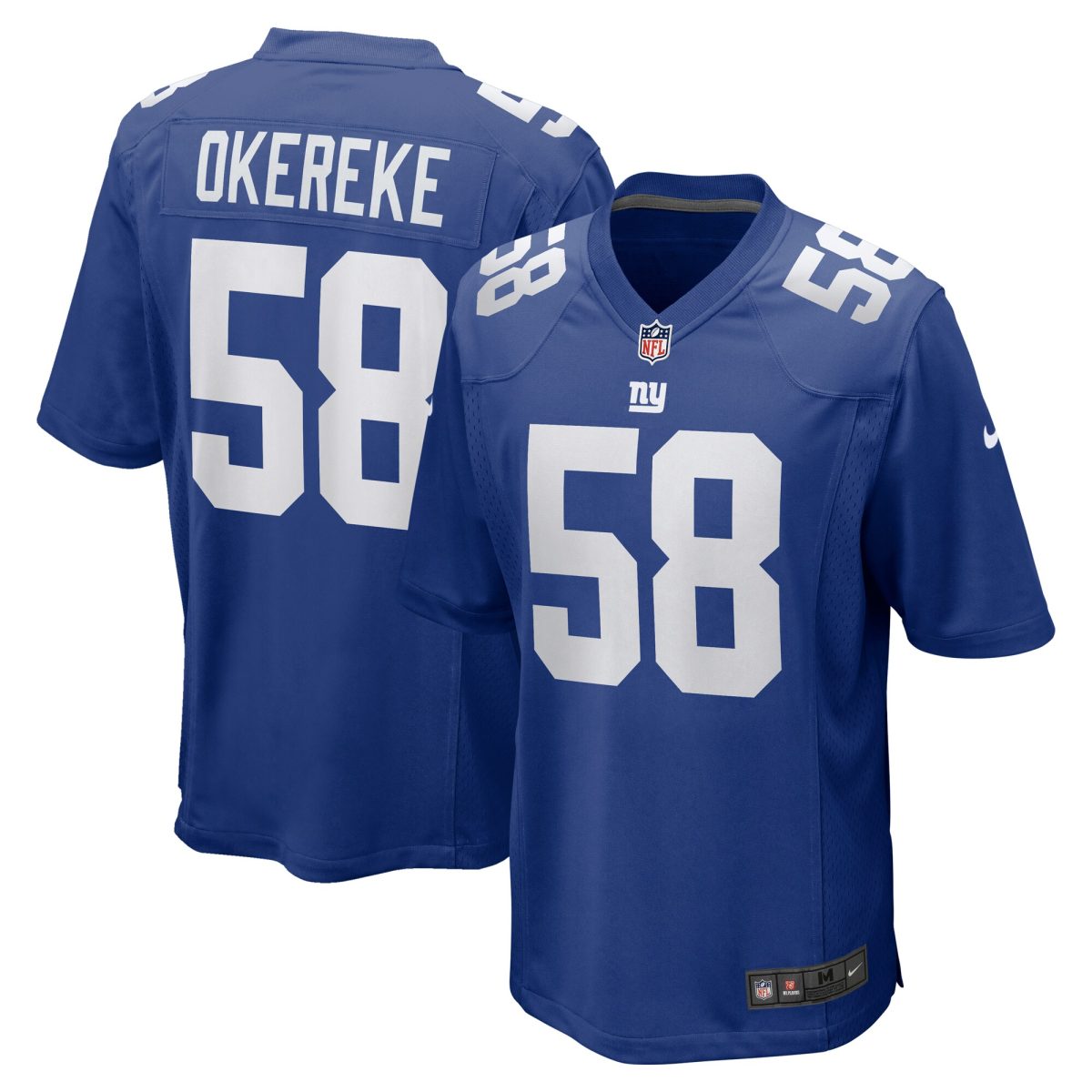 New York Giants mens nike bobby okereke royal new york giants game player jersey | Giants Shop