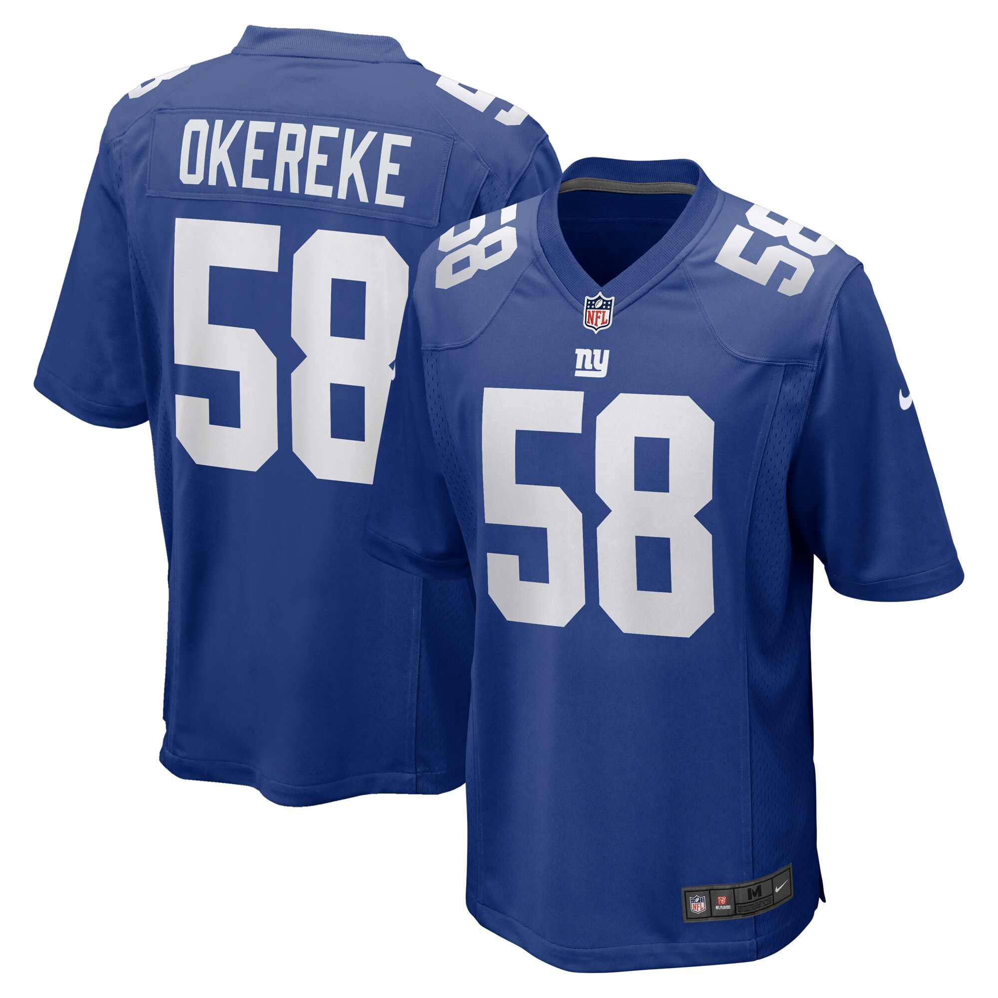 New York Giants mens nike bobby okereke royal new york giants game player jersey | Giants Shop