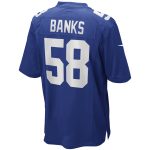 New York Giants mens nike carl banks royal new york giants game retired player jersey | Giants Shop