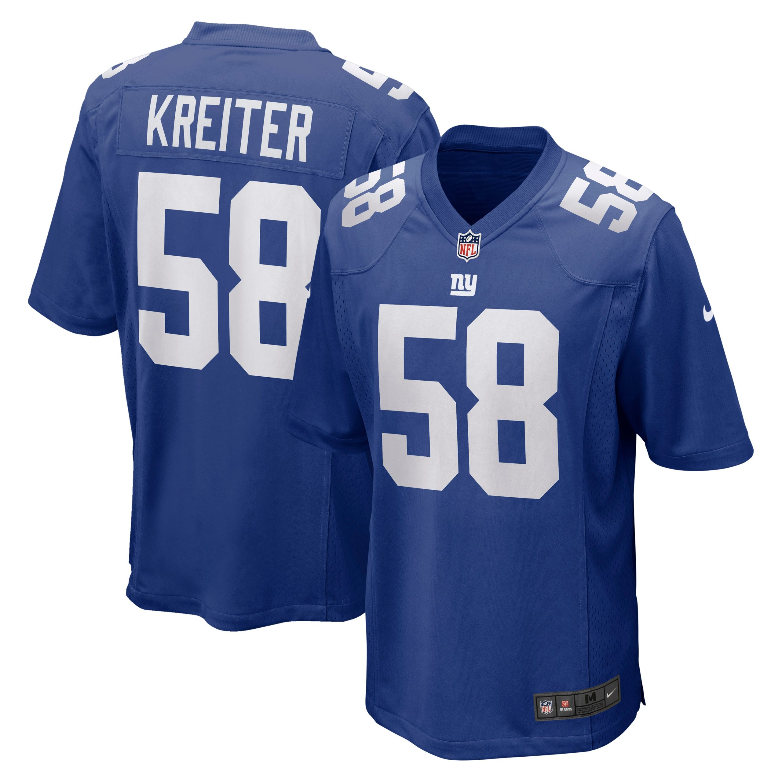 New York Giants mens nike casey kreiter royal new york giants game jersey | Giants Shop