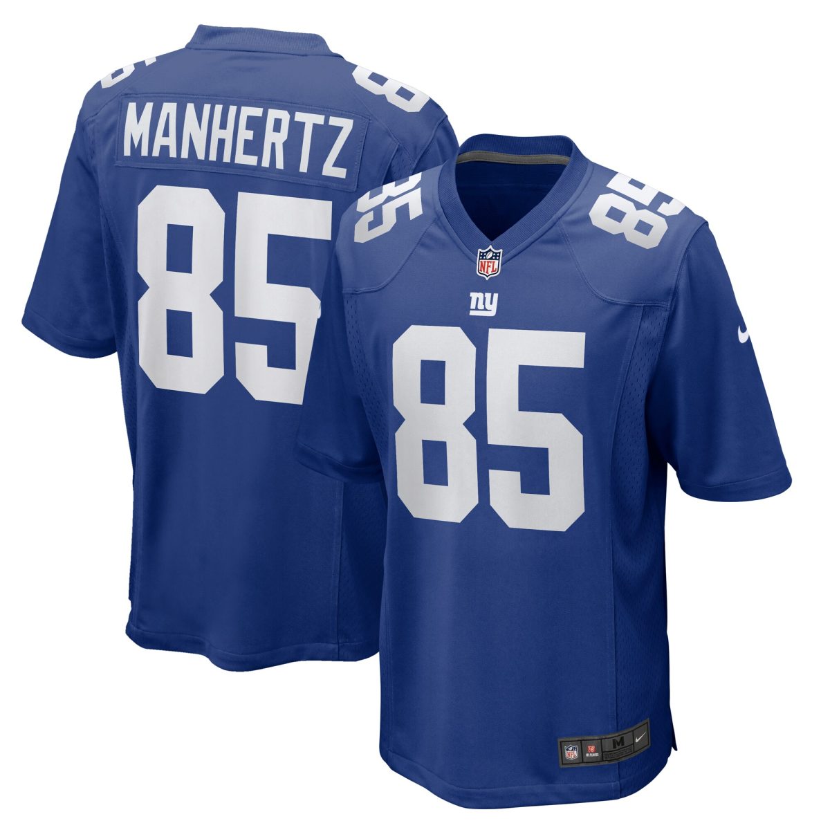 New York Giants mens nike chris manhertz royal new york giants team game jersey | Giants Shop