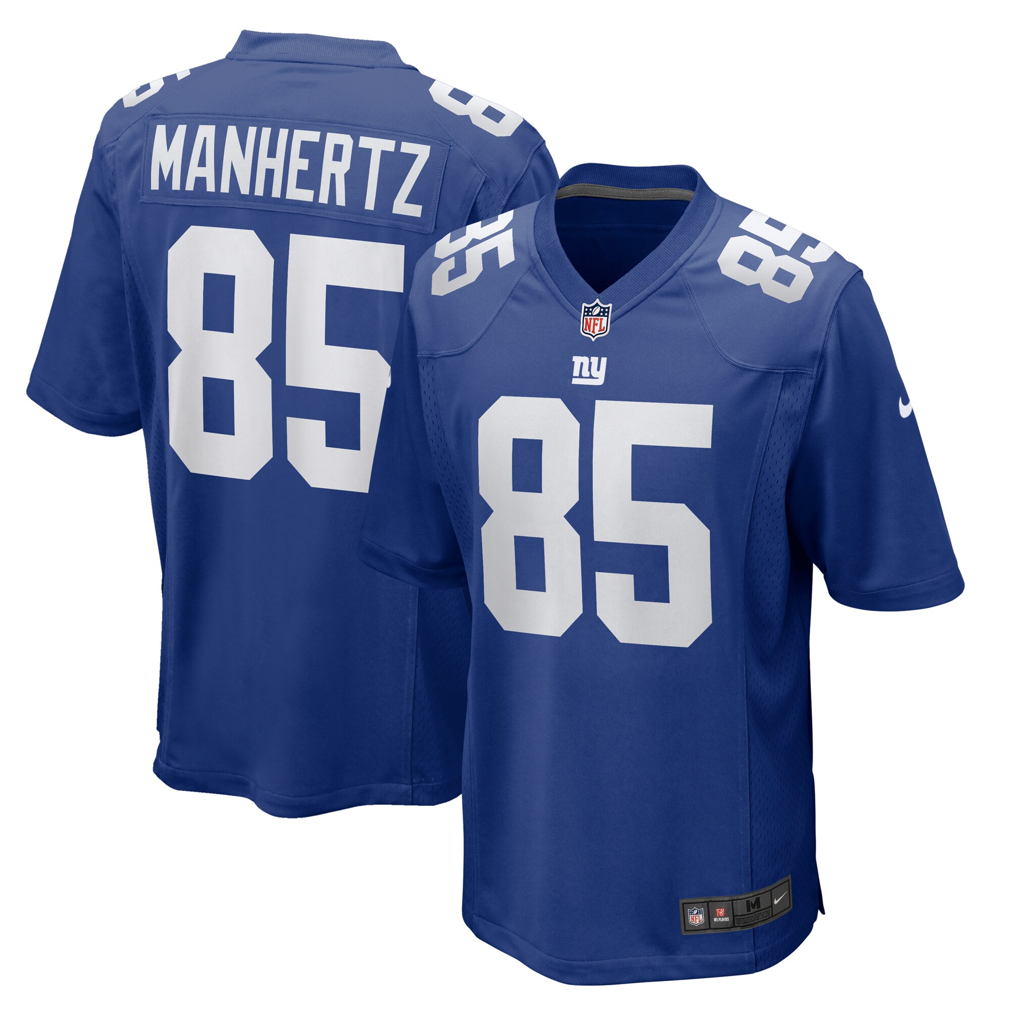 New York Giants mens nike chris manhertz royal new york giants team game jersey | Giants Shop