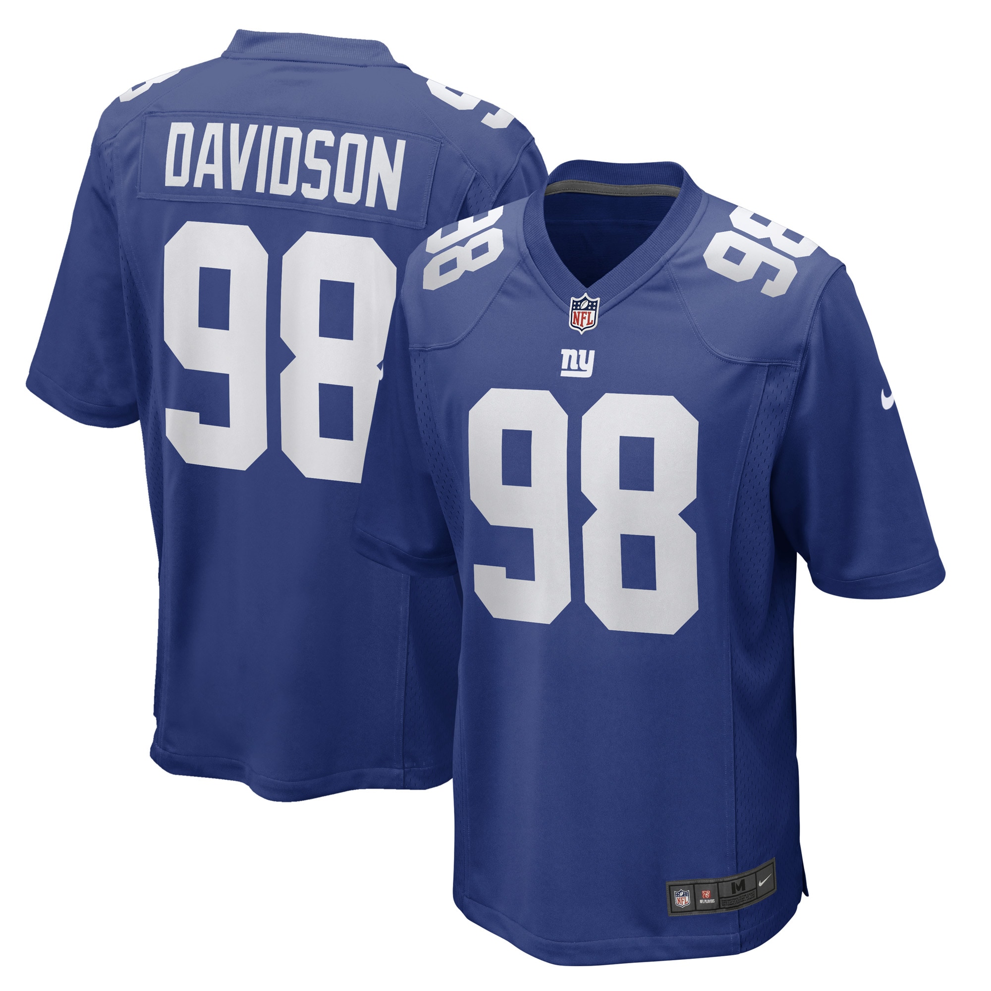 New York Giants mens nike d.j. davidson royal new york giants game player jersey | Giants Shop