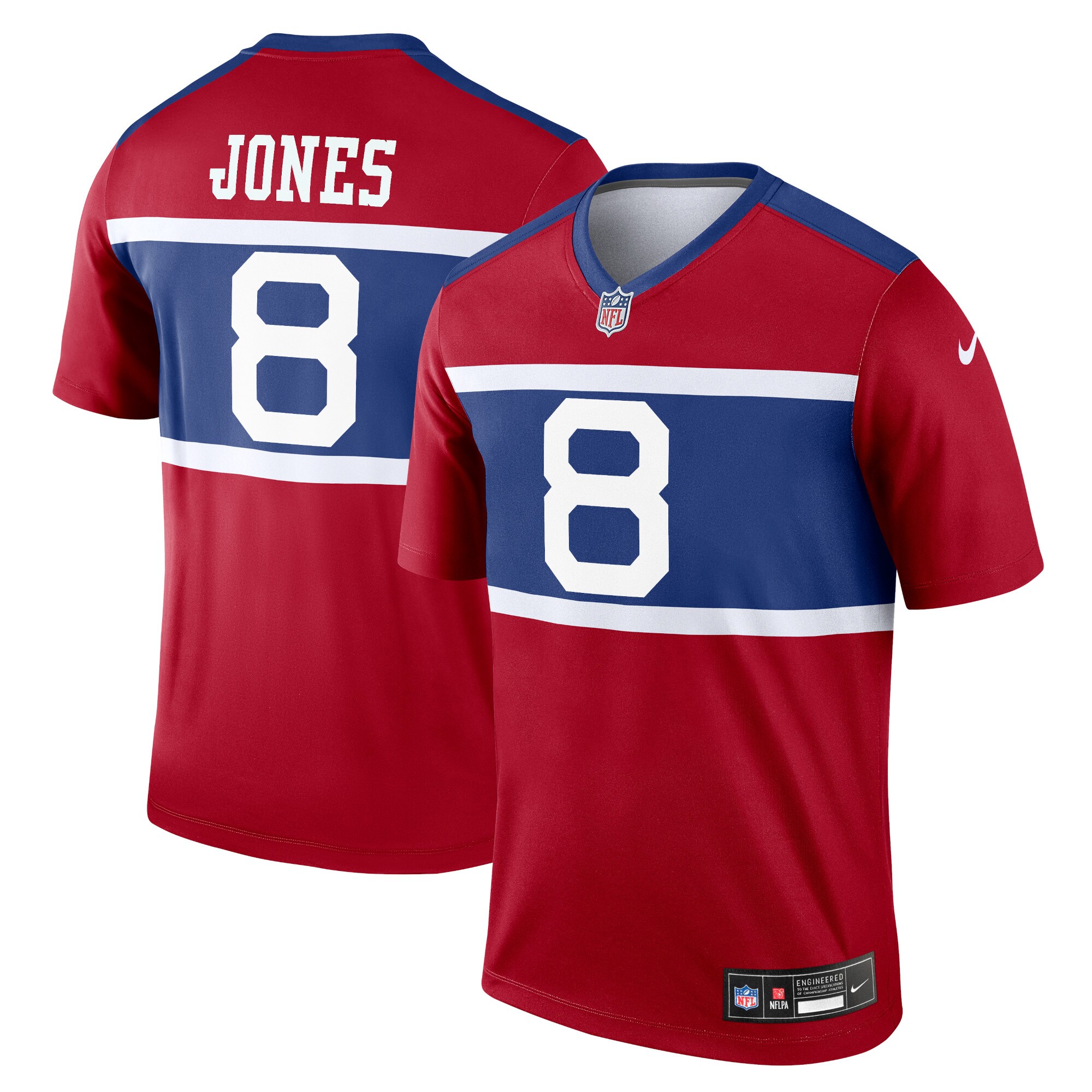 New York Giants mens nike daniel jones red new york giants alternate legend player performance top | Giants Shop