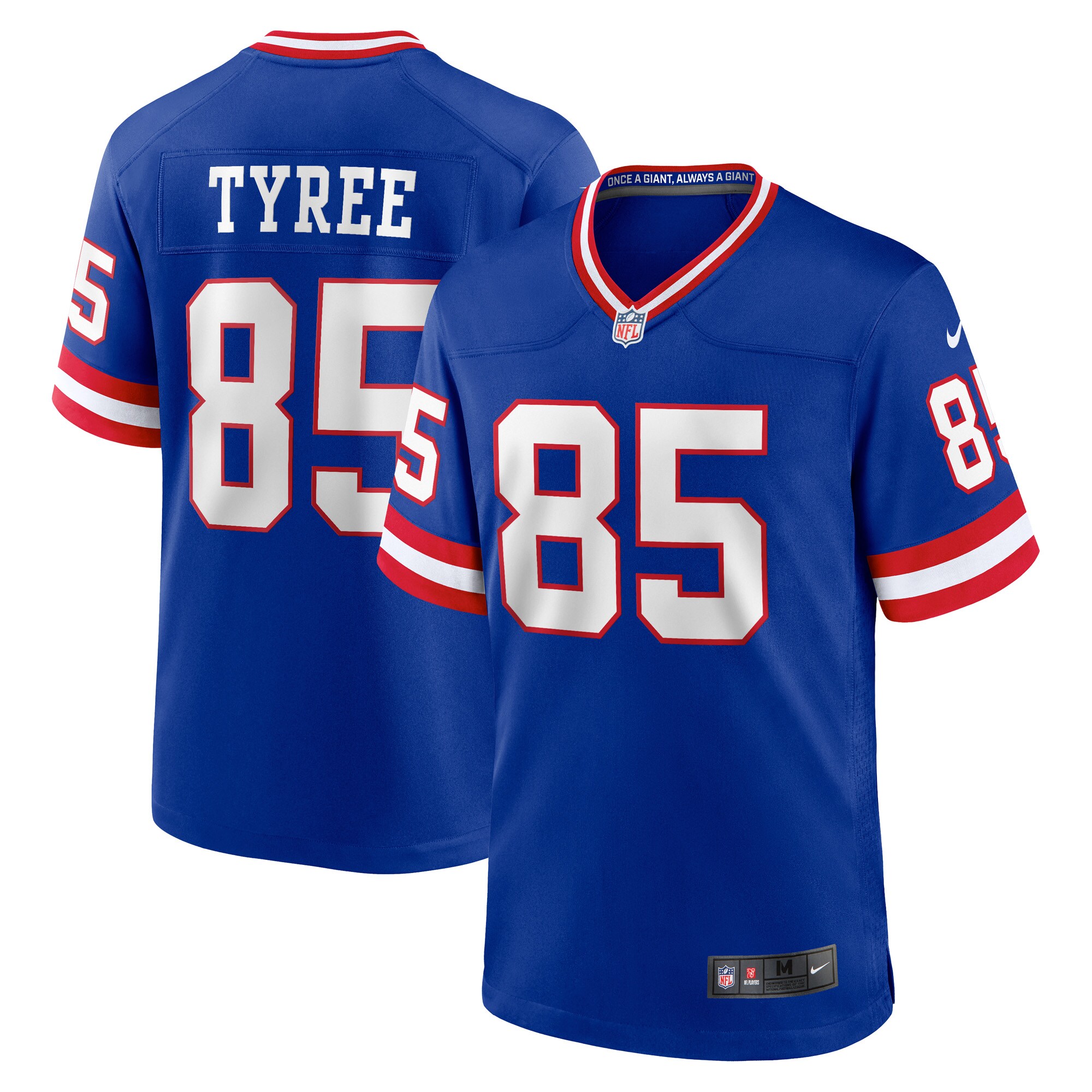 New York Giants mens nike david tyree royal new york giants classic retired player game jersey | Giants Shop