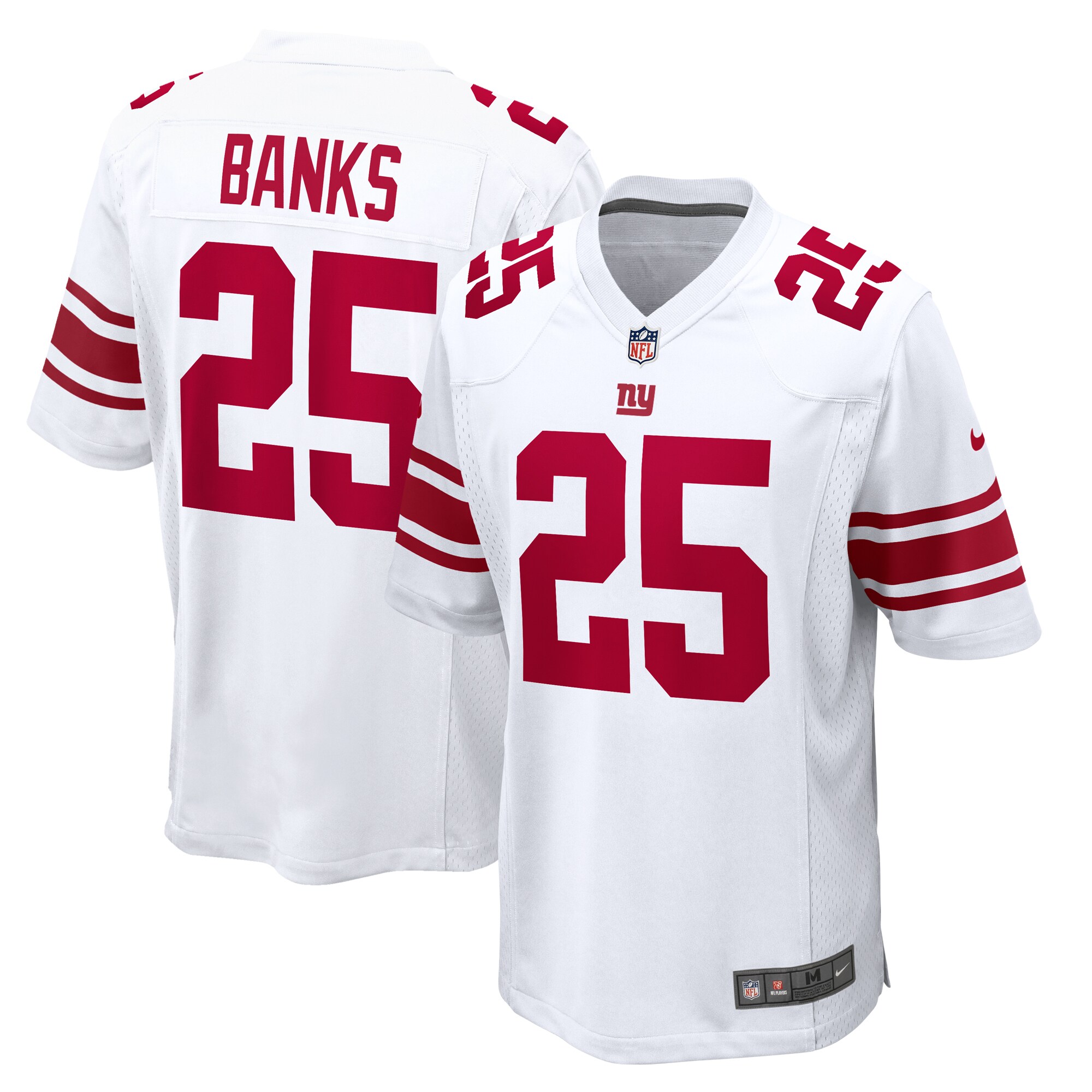 New York Giants mens nike deonte banks white new york giants game jersey 200664132 | Giants Shop