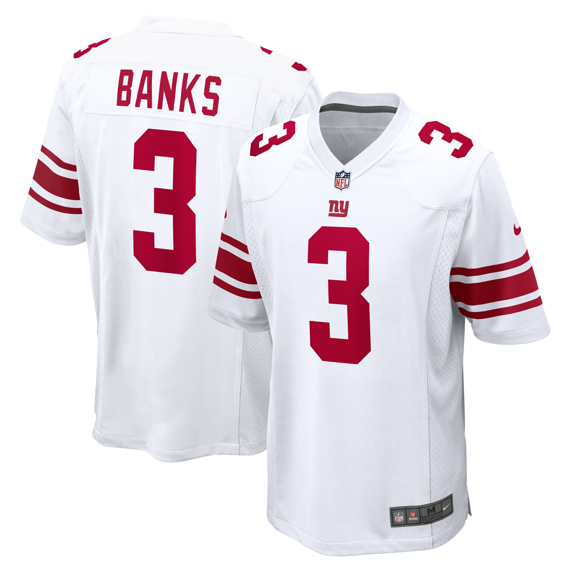New York Giants mens nike deonte banks white new york giants game jersey | Giants Shop