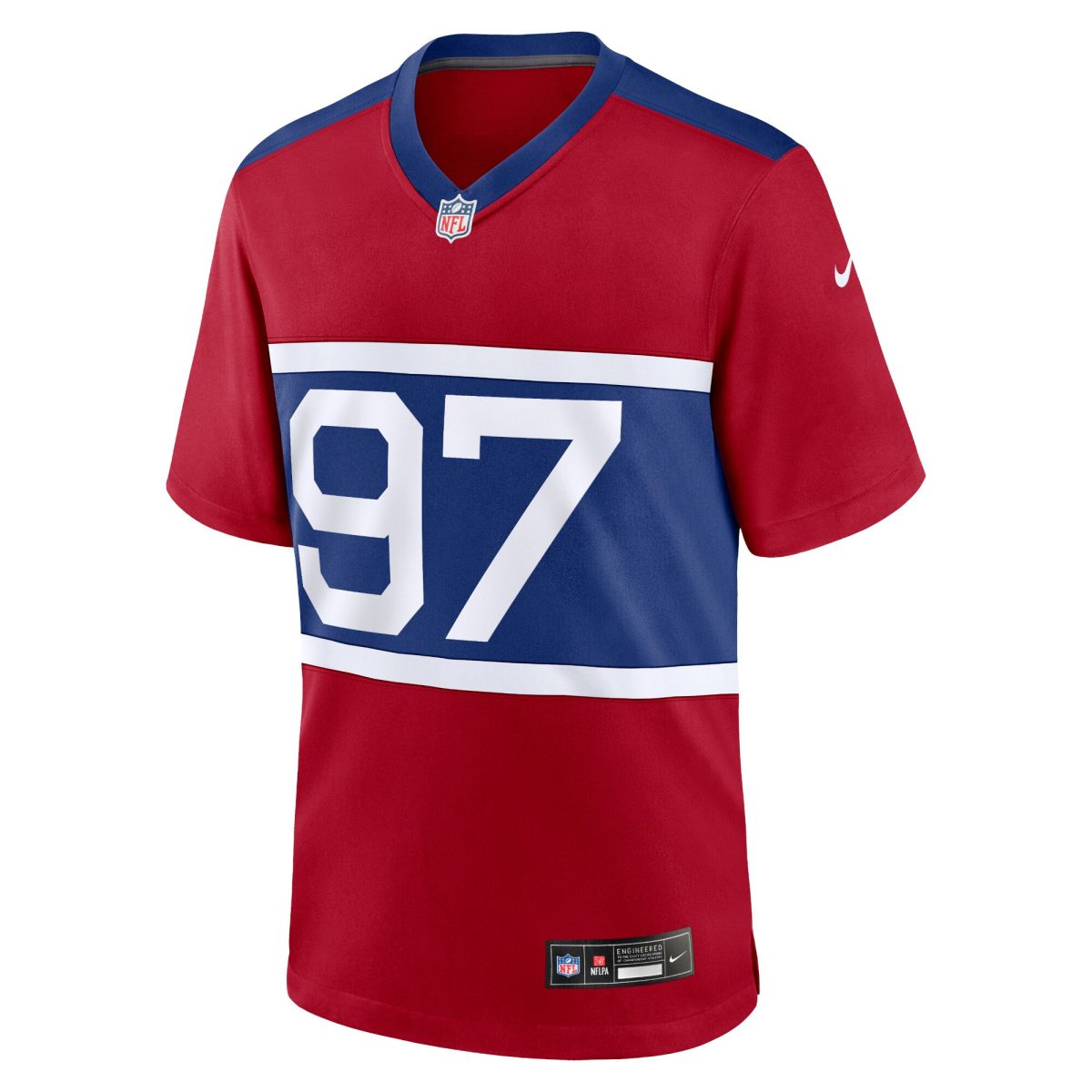 New York Giants mens nike dexter lawrence ii century red new york giants alternate player game jersey | Giants Shop