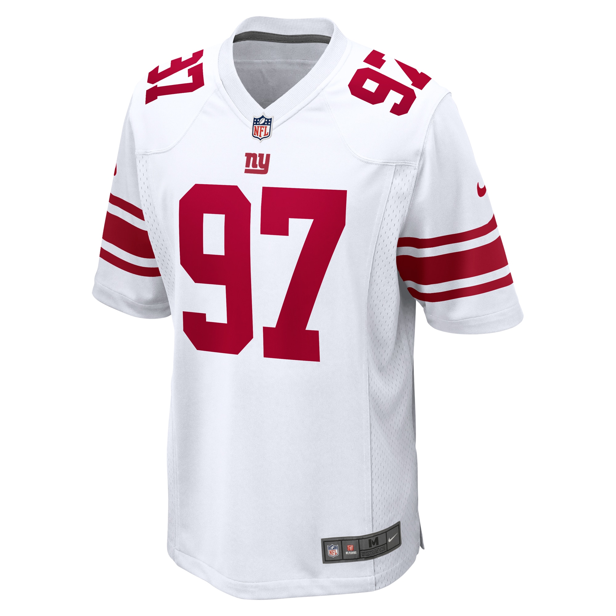 New York Giants mens nike dexter lawrence ii white new york giants game player jersey | Giants Shop