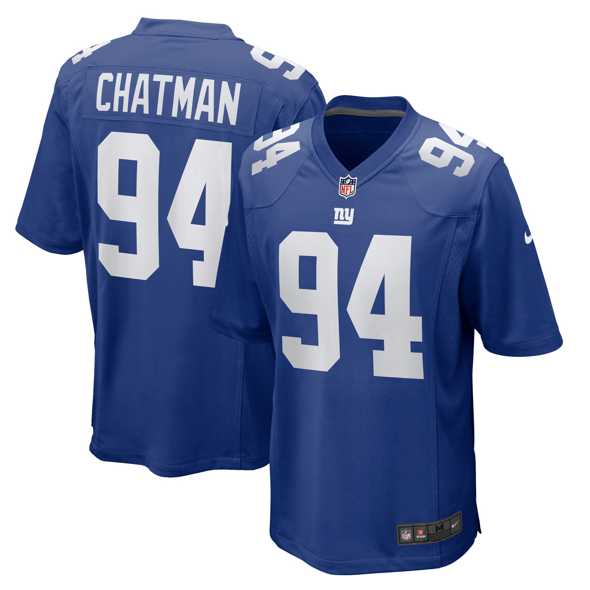 New York Giants mens nike elijah chatman royal new york giants team game jersey | Giants Shop