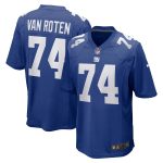 New York Giants mens nike greg van roten royal new york giants team game jersey | Giants Shop