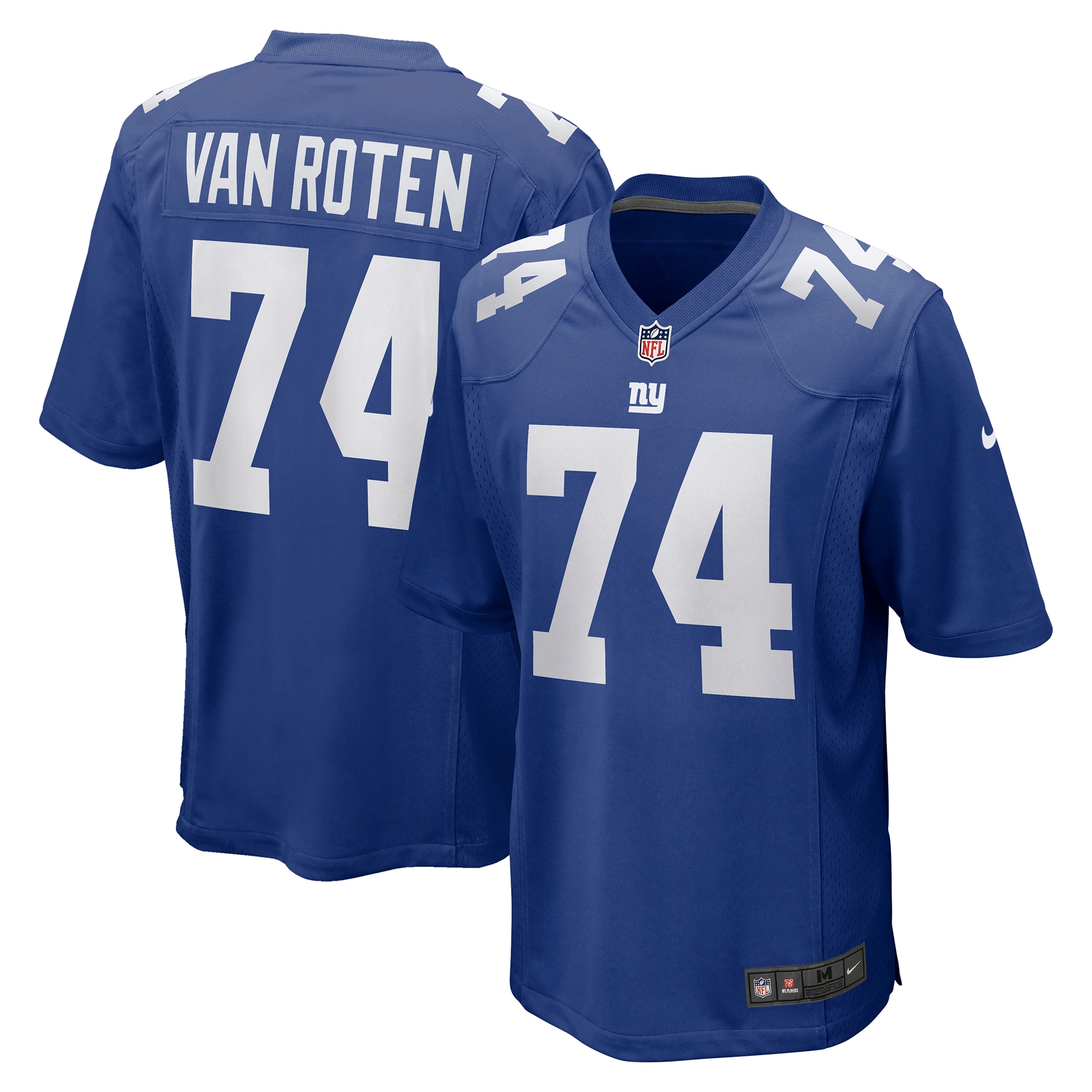 New York Giants mens nike greg van roten royal new york giants team game jersey | Giants Shop
