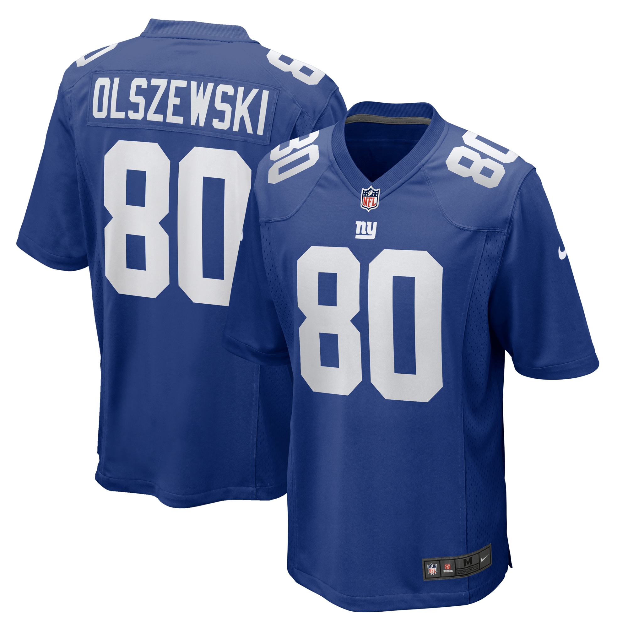 New York Giants mens nike gunner olszewski royal new york giants team game jersey | Giants Shop