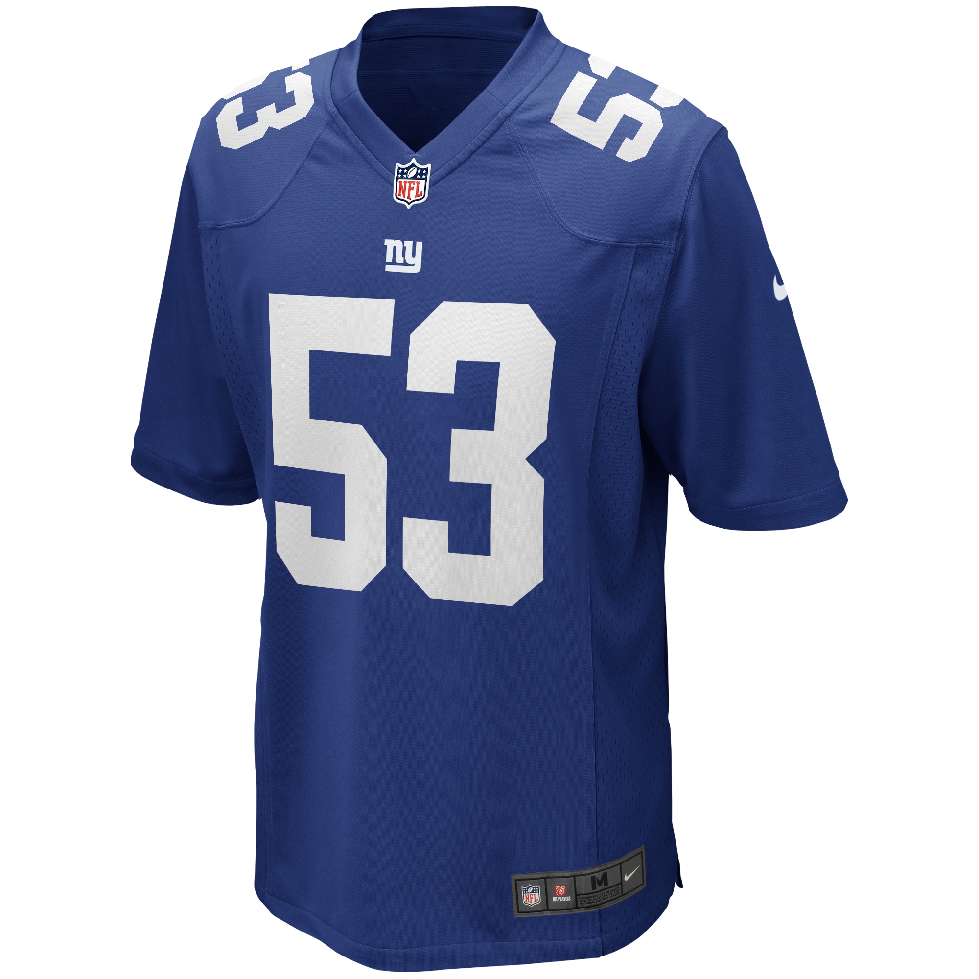 New York Giants mens nike harry carson royal new york giants game retired player jersey | Giants Shop