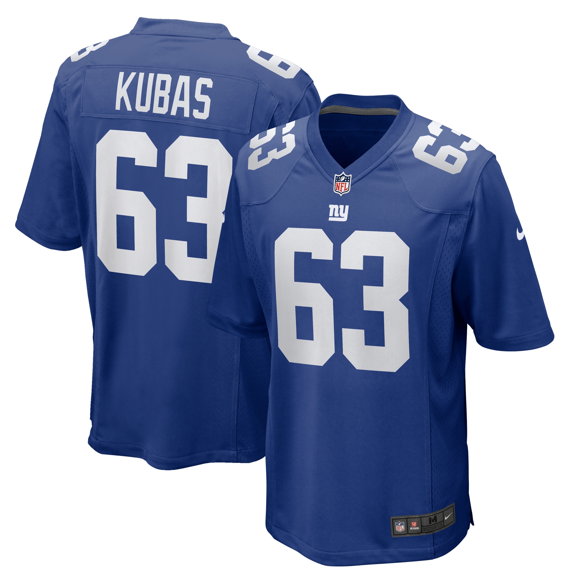 New York Giants mens nike jake kubas royal new york giants team game jersey | Giants Shop