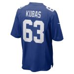 New York Giants mens nike jake kubas royal new york giants team game jersey | Giants Shop