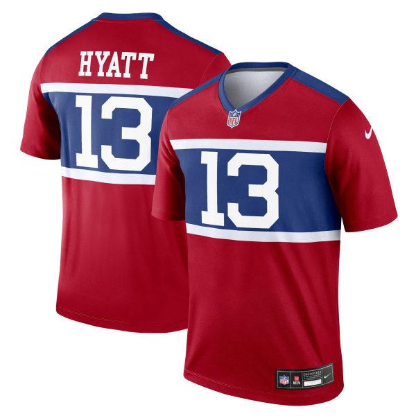 New York Giants mens nike jalin hyatt red new york giants alternate legend player performance top | Giants Shop
