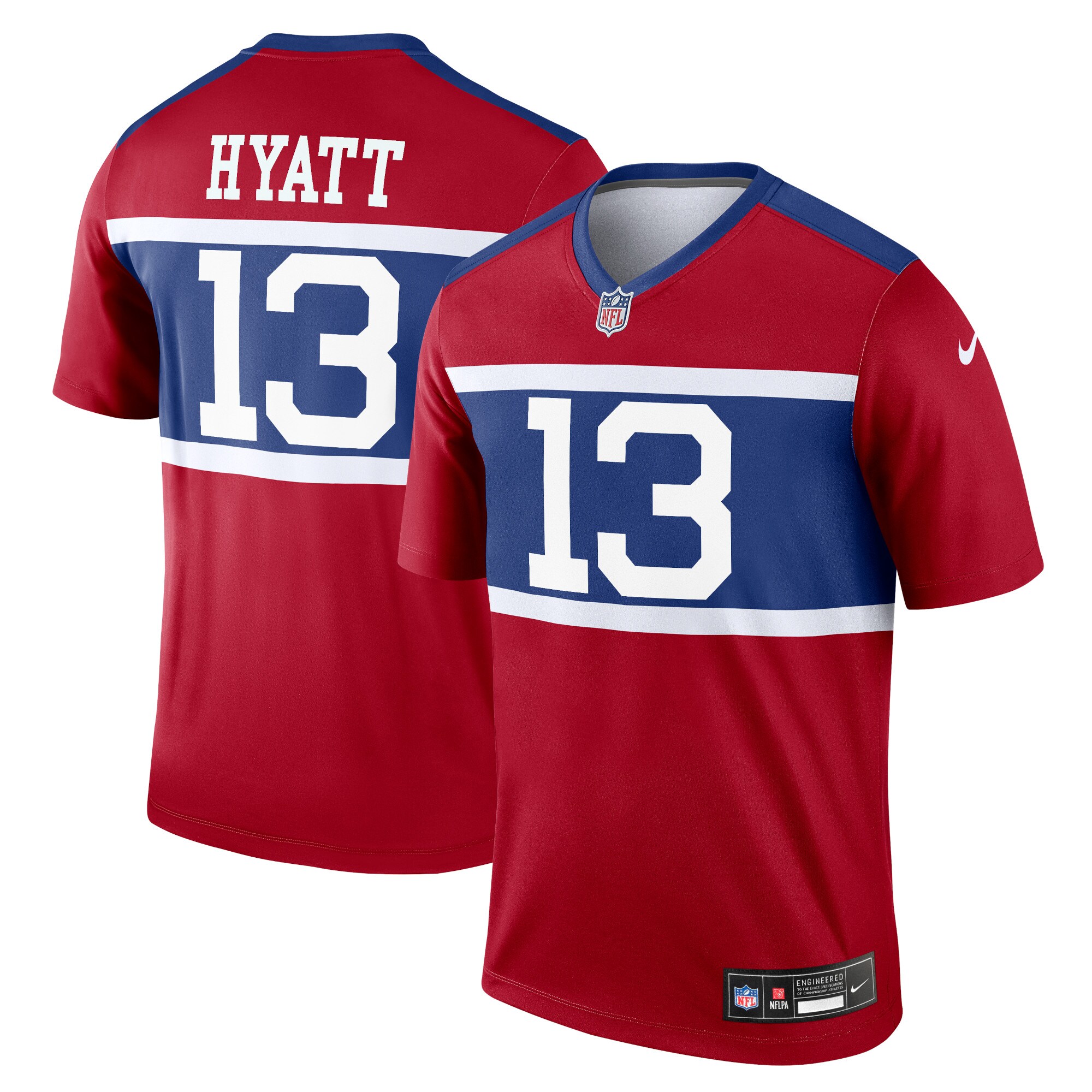 New York Giants mens nike jalin hyatt red new york giants alternate legend player performance top | Giants Shop