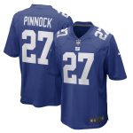 New York Giants mens nike jason pinnock royal new york giants game player jersey | Giants Shop