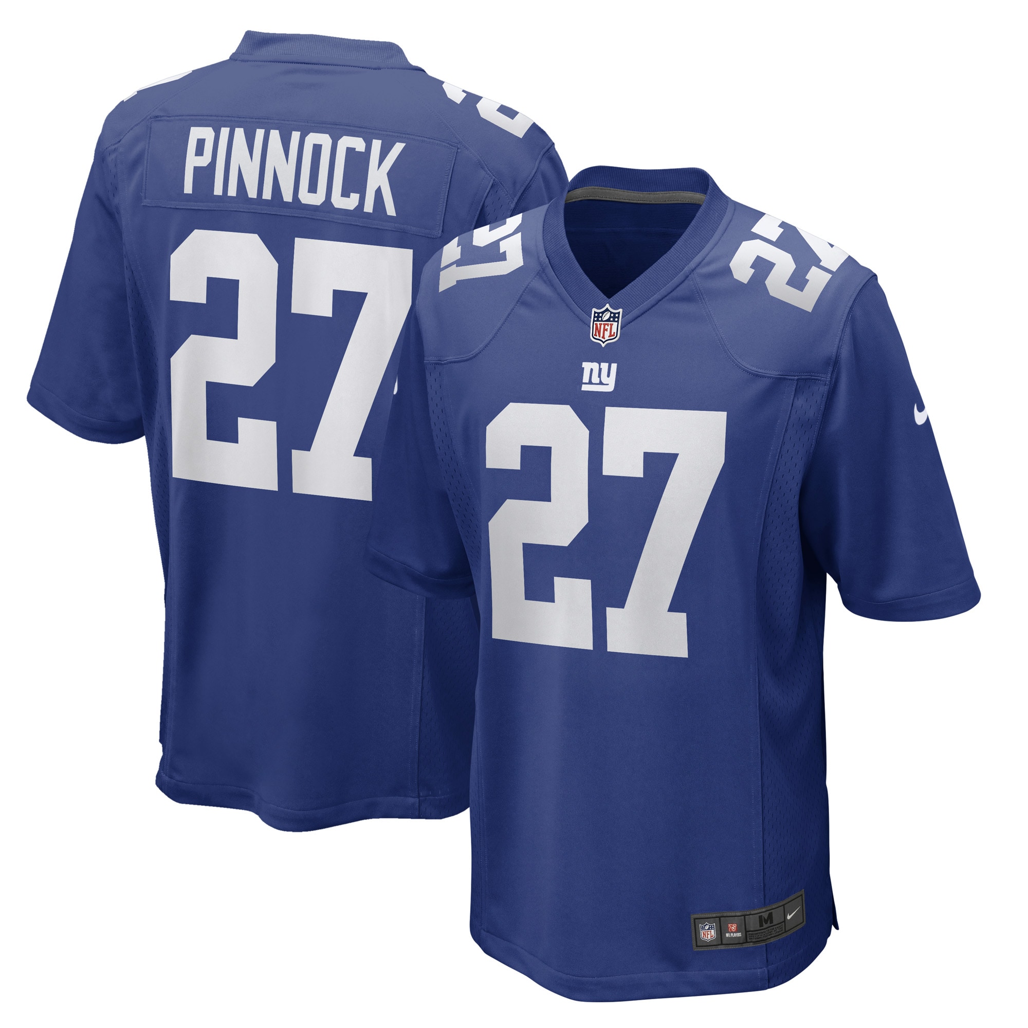 New York Giants mens nike jason pinnock royal new york giants game player jersey | Giants Shop