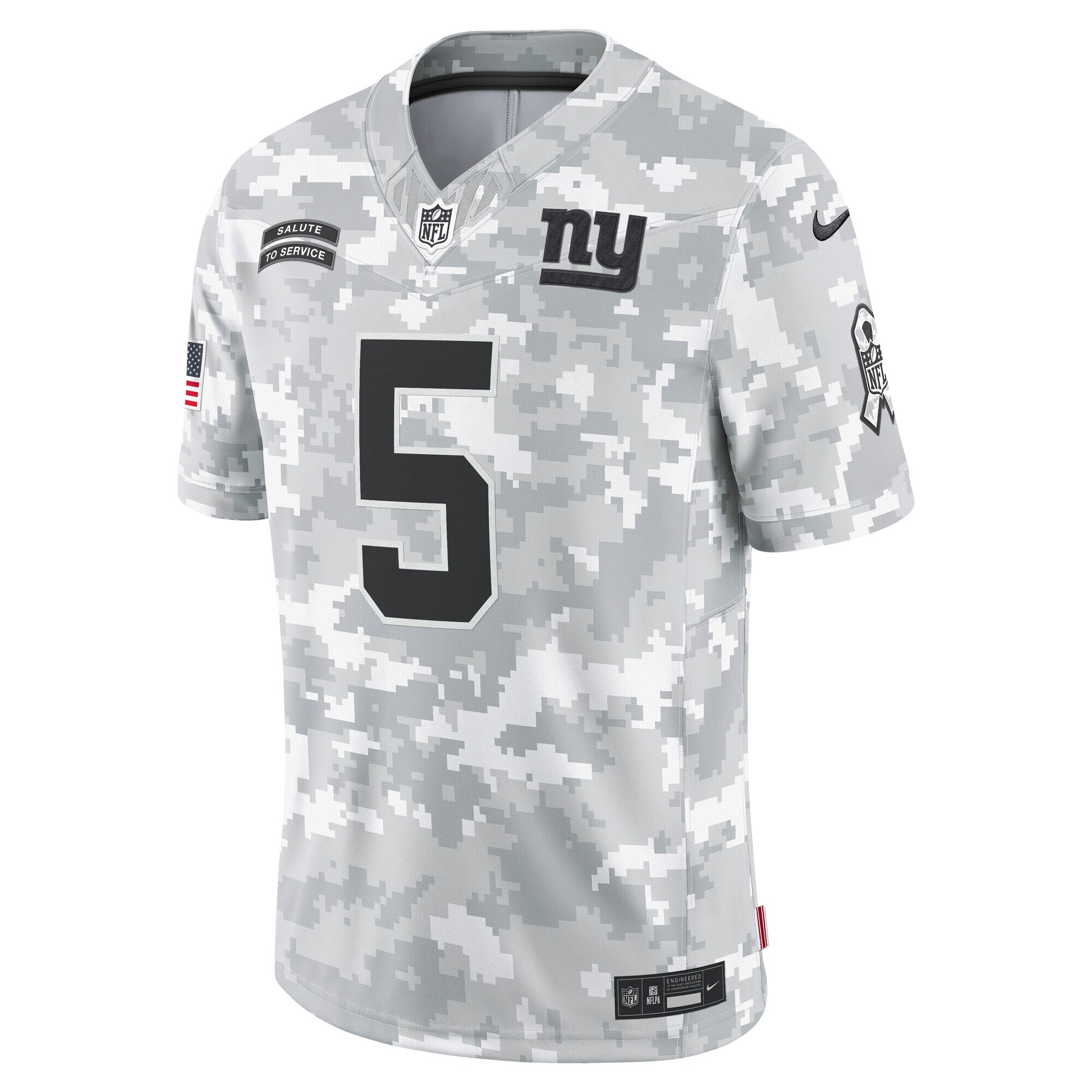 New York Giants mens nike kayvon thibodeaux arctic camo new york giants 2024 salute to service limited jersey | Giants Shop