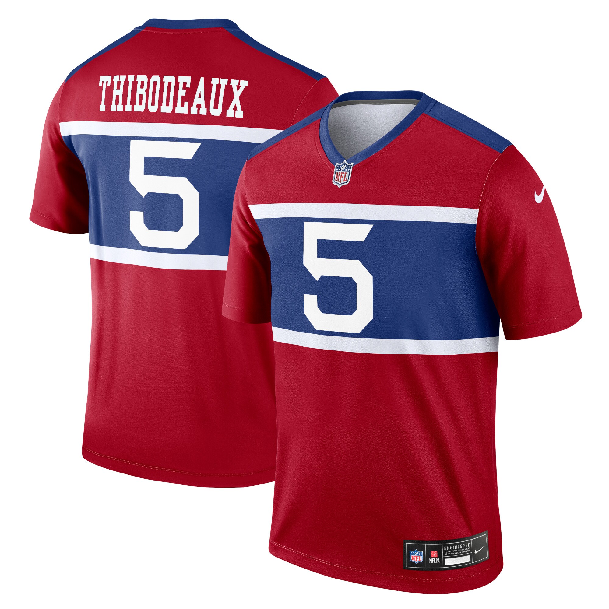 New York Giants mens nike kayvon thibodeaux red new york giants alternate legend player performance top | Giants Shop