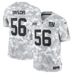 New York Giants mens nike lawrence taylor arctic camo new york giants 2024 salute to service retired player limited jersey | Giants Shop
