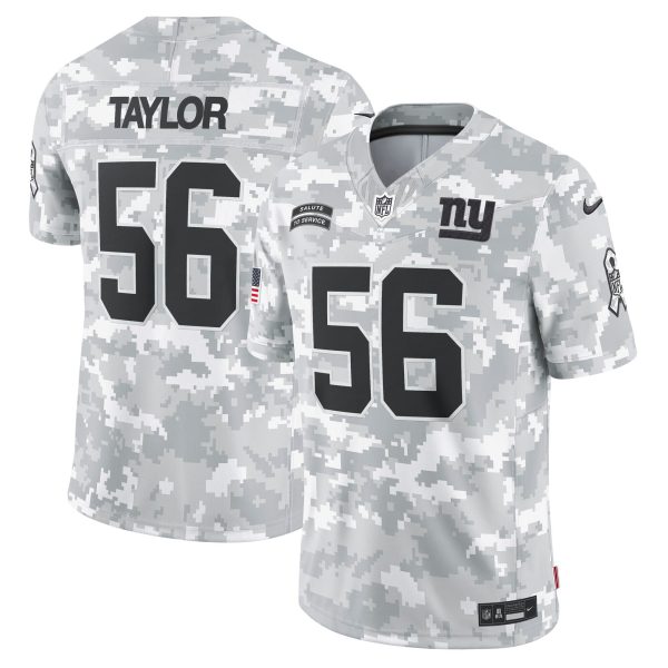 New York Giants mens nike lawrence taylor arctic camo new york giants 2024 salute to service retired player limited jersey | Giants Shop