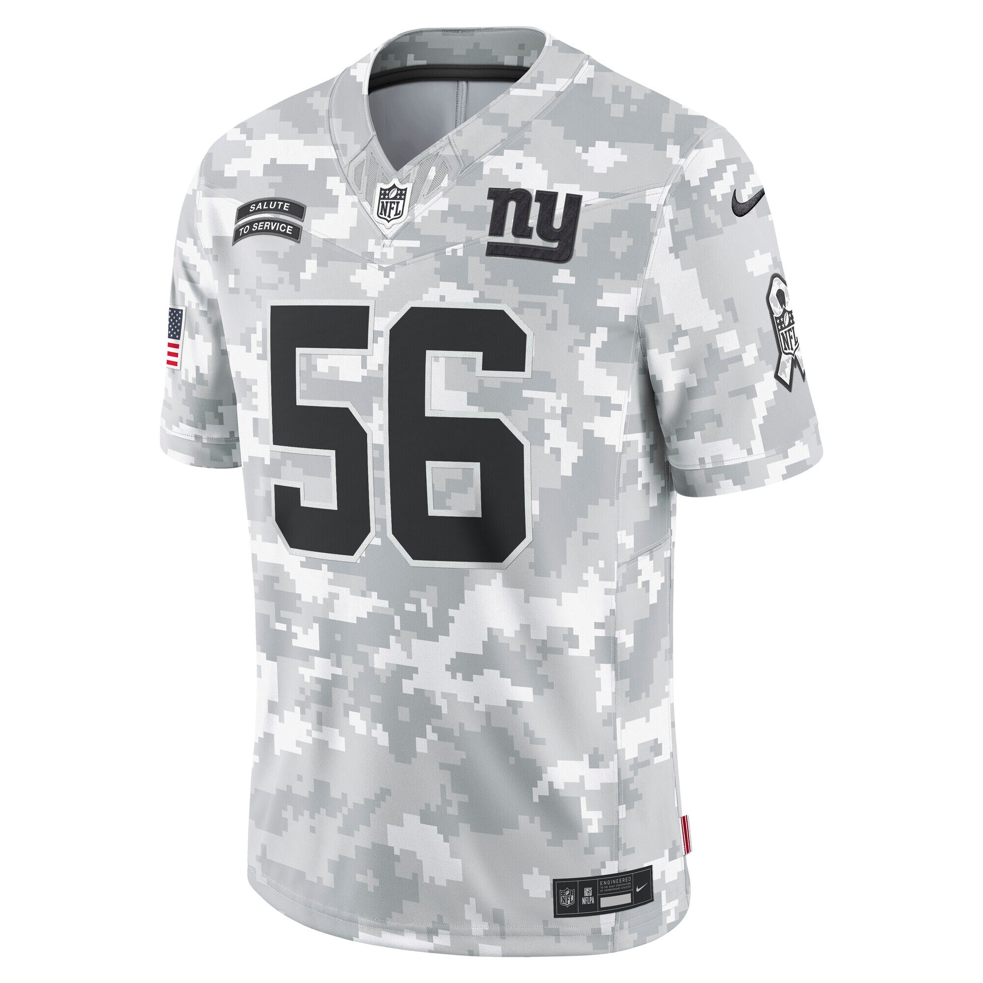 New York Giants mens nike lawrence taylor arctic camo new york giants 2024 salute to service retired player limited jersey | Giants Shop