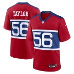 New York Giants mens nike lawrence taylor century red new york giants alternate retired player game jersey | Giants Shop