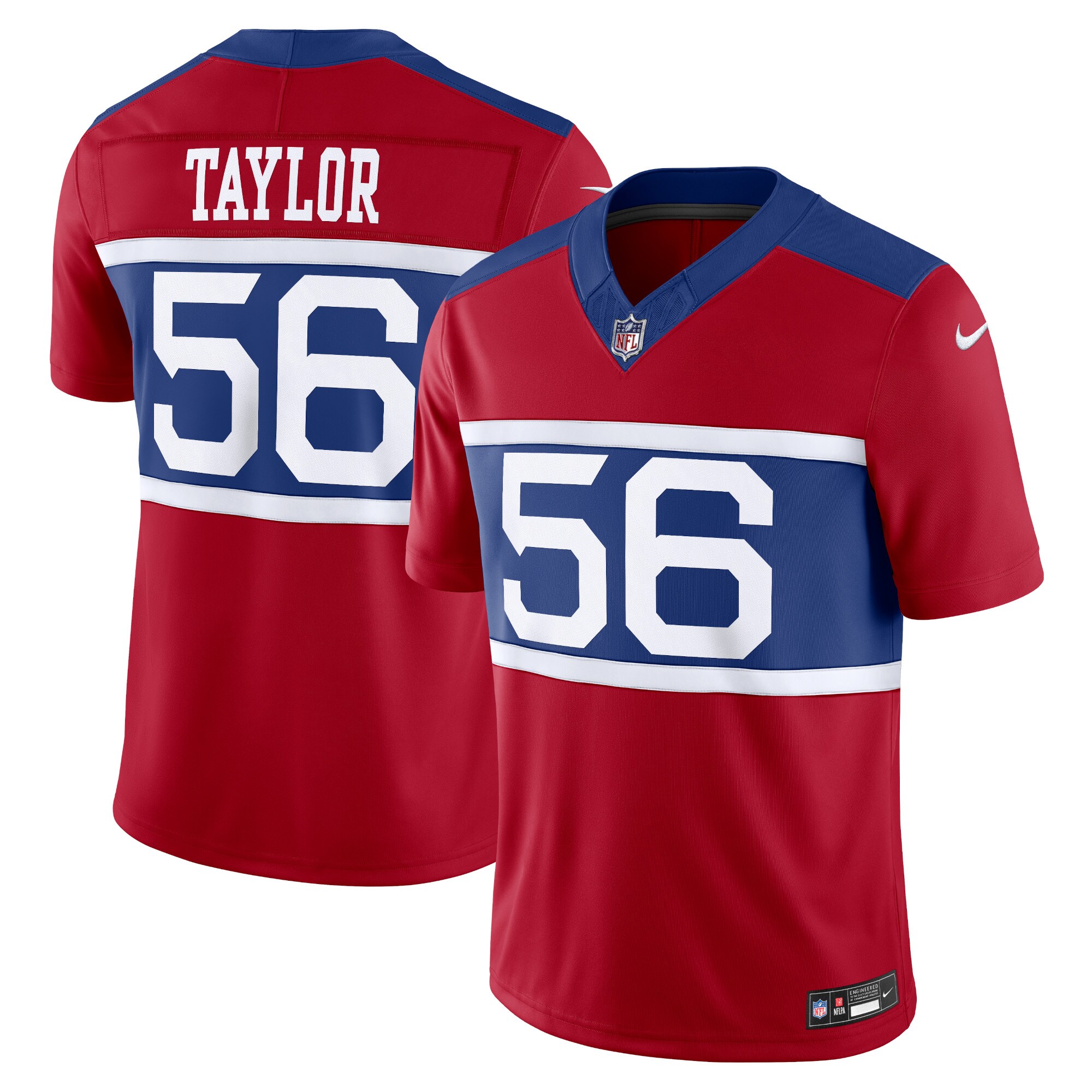 New York Giants mens nike lawrence taylor century red new york giants alternate vapor f.u.s.e. retired player limited jersey | Giants Shop