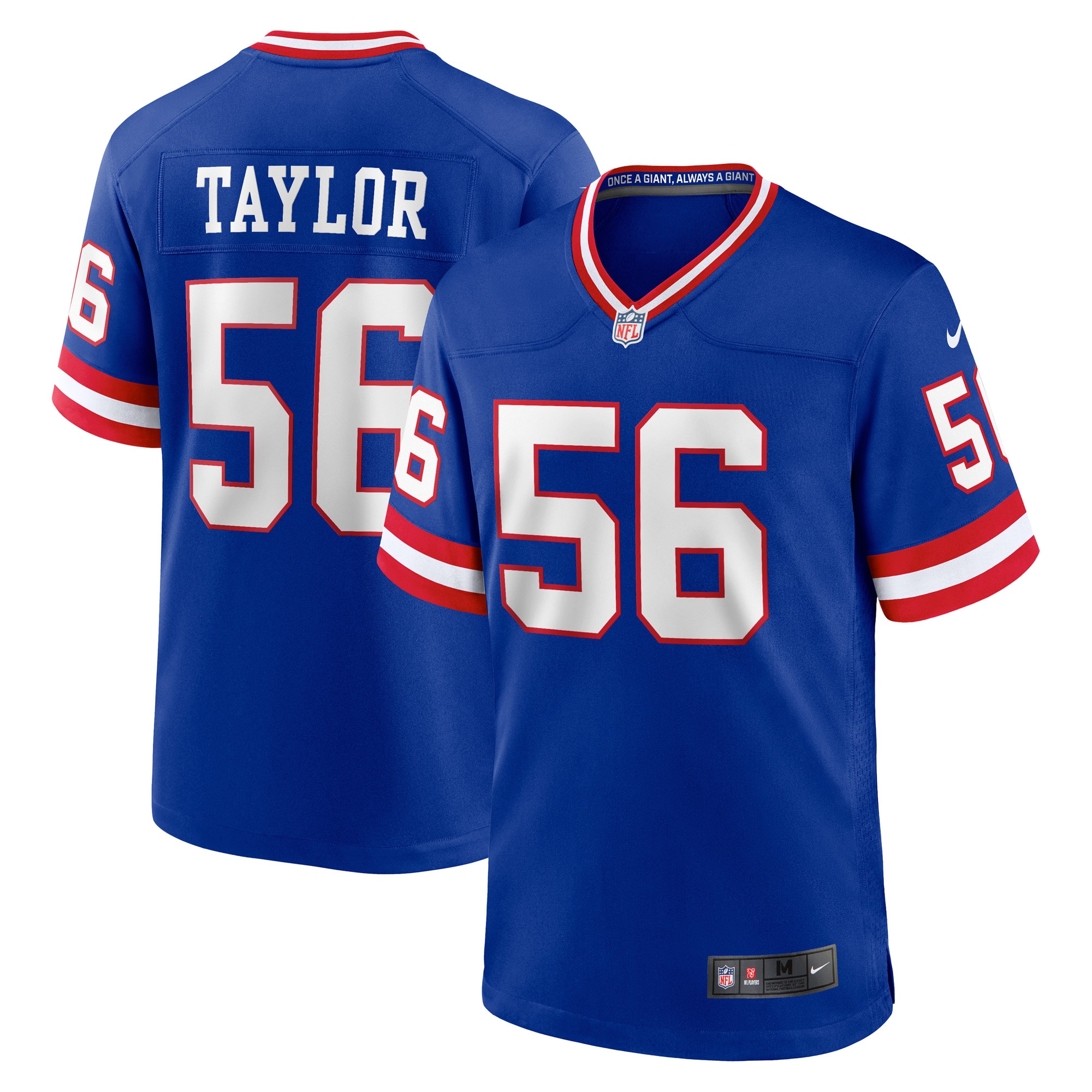 New York Giants mens nike lawrence taylor royal new york giants classic retired player game jersey | Giants Shop