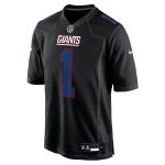 New York Giants mens nike malik nabers carbon black new york giants fashion jersey | Giants Shop