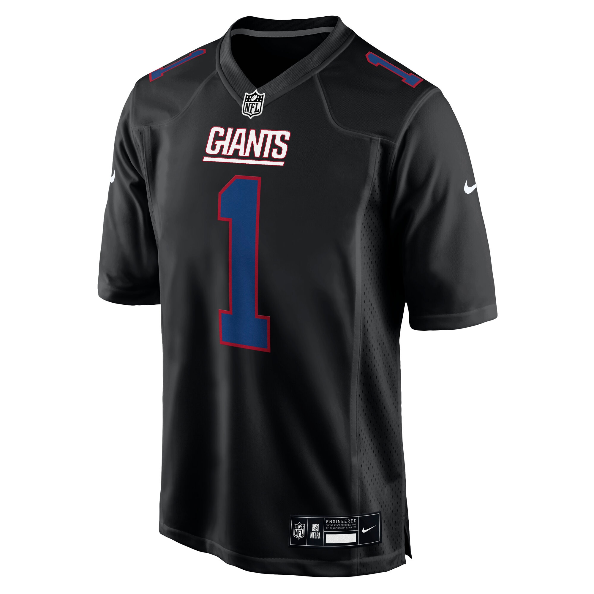 New York Giants mens nike malik nabers carbon black new york giants fashion jersey | Giants Shop
