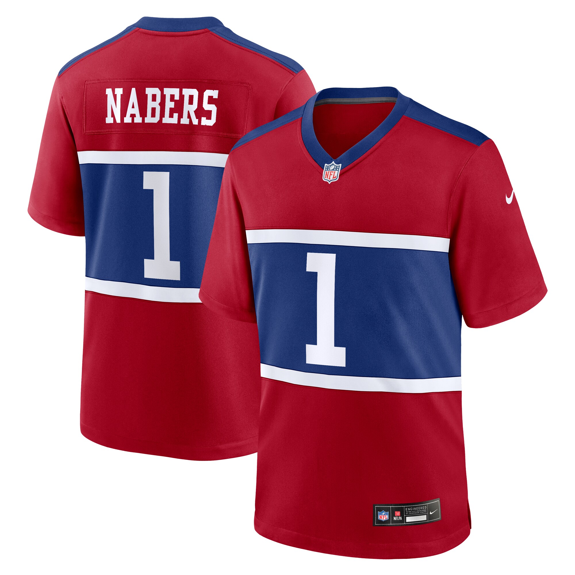 New York Giants mens nike malik nabers century red new york giants alternate game jersey | Giants Shop