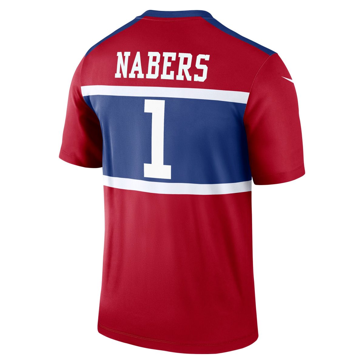 New York Giants mens nike malik nabers red new york giants alternate legend player performance top | Giants Shop